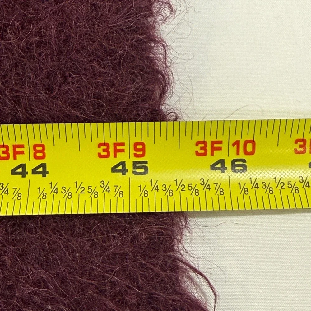 Noble Excellence Alpaca Wool Throw Blanket Burgundy Fringe Made in Peru 46x56